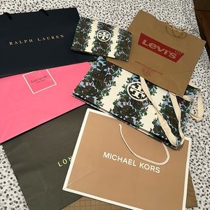 Various Designer Store Shopping Bags